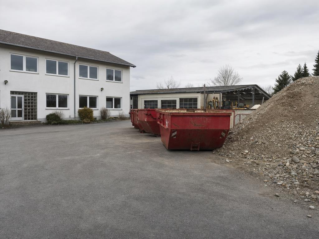 Einfahrt zum Betriebshof Hirschhorn an der Nordstraße 3